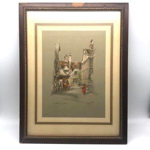 Vintage The Globe Inn Banbury England Clyde Cole 1940s Framed Print Wall Art